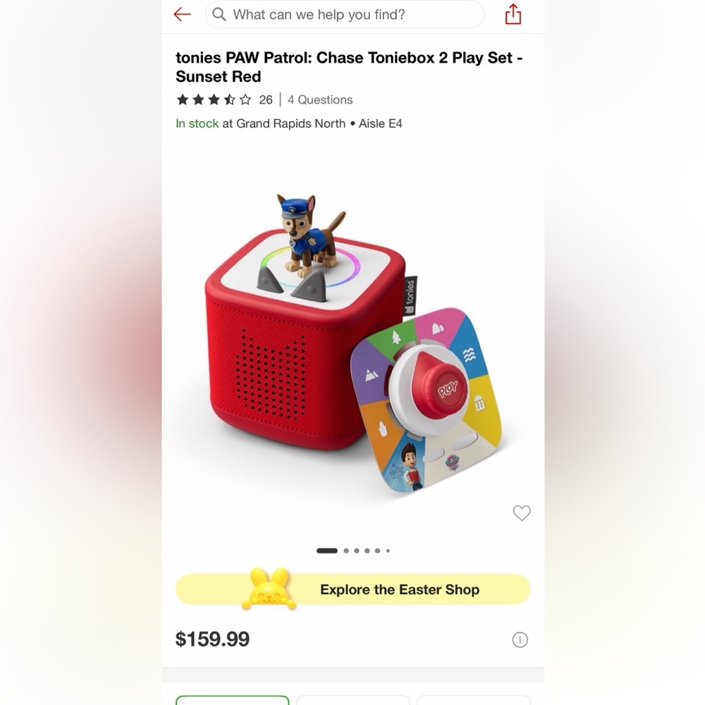 Brand New Tonies TonieBox 2 Sunset Red Paw Patrol Chase & Play Set Game